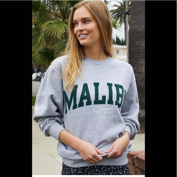 Brandy Melville gray Erica Malibu sweatshirt - Picture 1 of 4